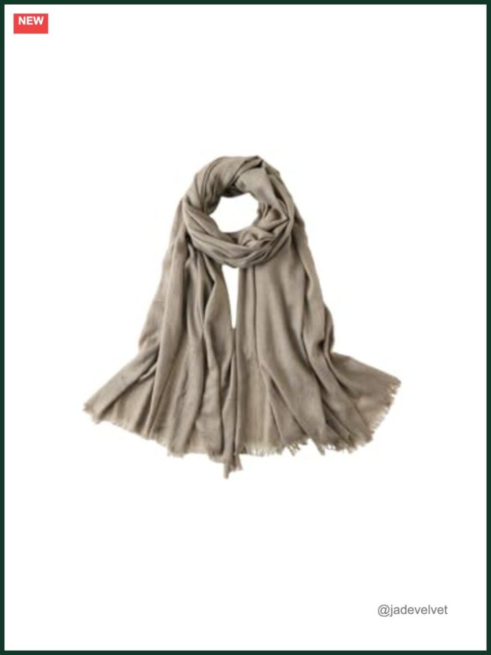 Solid Color Scarf Shawl Wrap - Polyester Blend, Fringed Ends